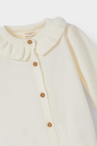 Defacto Kız Bebek Fırfırlı Yaka Hırka F2638a525auer134 Ekru