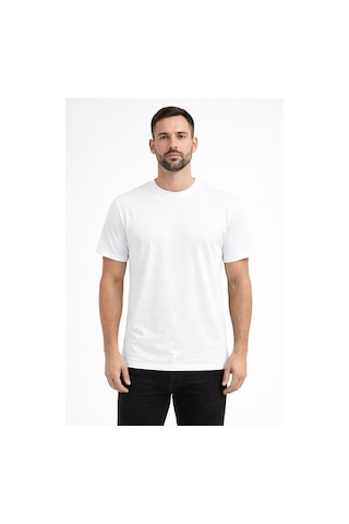 Monox Unisex Basic Tişort Beyaz
