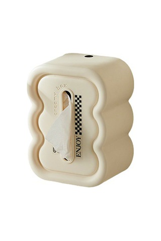 Geeroyoo Krem Bulut Şekilli Multifonksiyonel Tüpak Kutusu, Modern Akıllı Ev Dekoru, Oturma Odası Masaüstü Organizer, Dayanıklı Pp Malzeme