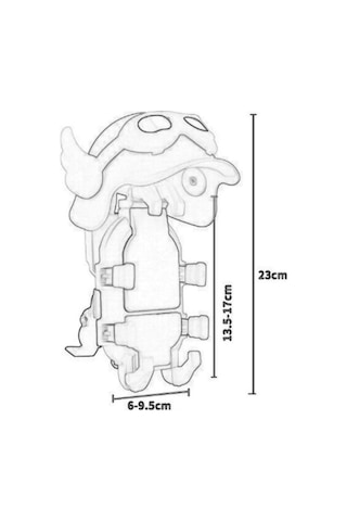 Motosiklet Telefon Tutucu Ayna Bağlantılı Titreşim Modüllü Güneş Ve Yağmur Koruma Sarı