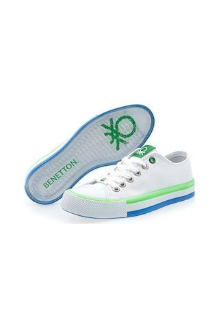 United Colors Of Benetton Benetton Bn-30175 Çocuk Convers Ayakkabı BN-30175-R0302 Beyaz - Yeşil