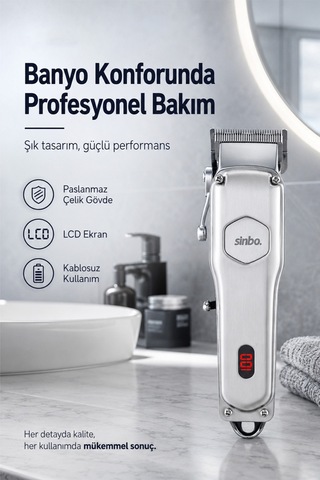 Shc-1905 Şarjlı Saç Kesme Makinesi Kablosuz Kullanım, Ergonomik Tasarım, 4-6 Saat Çalışma Süresi
