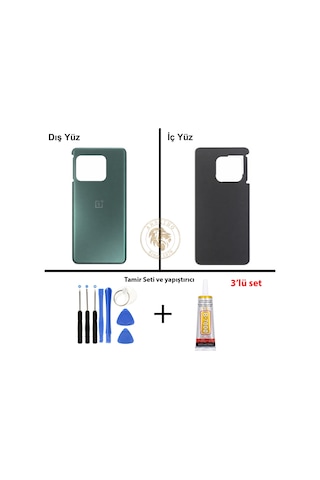 One Plus Vida Seti + Yapıs Tırıcı One Plus 10 Pro Yes İl Yapıs Tırıcı B-7000 Yapıştırıcı Vida Seti Arka Kapak Arka Cam Batarya Kapağı Lazer Kesim Kapak Pil Kapağı Back Cover Çok Renkli