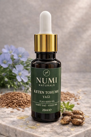 Keten Tohumu Yağı 20 Ml %100 Saf Flax Seed Oil Saç Ve Cilt Bakım Yağı