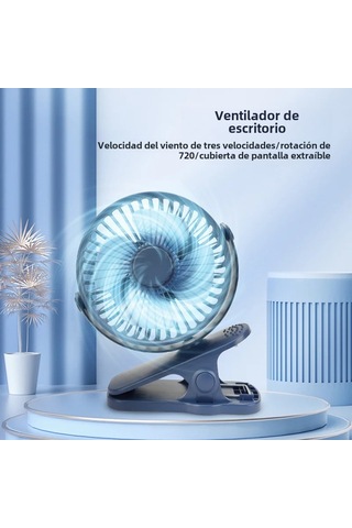 Taşınabilir Usb Şarj Edilebilir Klipsli Mini Fan Masa Fanı Siyah,