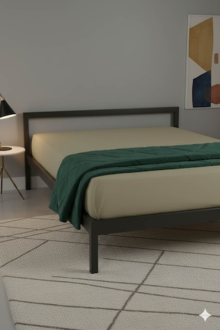 %100 Pamuk Ranforce Premium Çift Kişilik Lastikli Çarşaf - Bej Bej