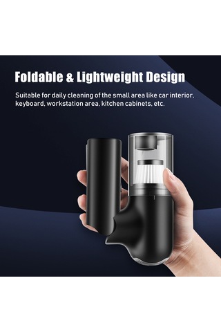 Suofeng El Fırçaslı, Geniş Ağızlı El Tipi Süpürge - 6000pa Güçlü Emme, 3.9m Kablolu, Katlanabilir, Araç/ev/ofis Temizliği İçin, Kedi Kumu Ve Tüy Temizleyici