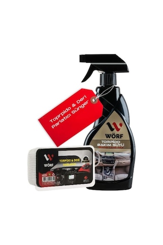 Wörf Torpido Bakım Sütü 500 ML + Torpido Parlatıcı Sünger