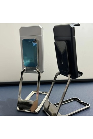 Motion003 360 Derece Doner Simli Katlanabilir Telefon Tutucu Metal Ayakli Cok Acli Stand Simli