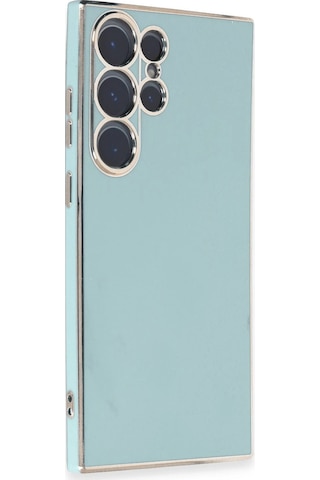 Gld-spt- Newface Samsung Uyumlu Galaxy S23 Ultra Kılıf Volet Silikon - Açık Yeşil