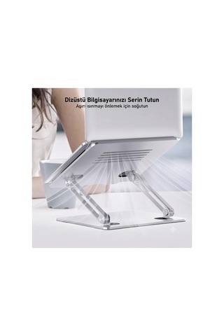 Full Alüminyum Ayarlanabilir Ergonomik Laptop Standı 10-17 İnç