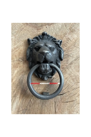 Aslan Figürlü Antik Oksit Pirinç Kapı Tak Tak Kapı Tokmagı