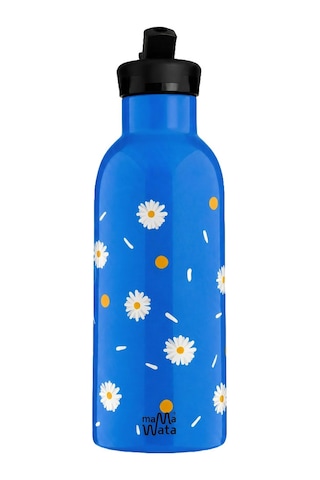 Mamawata Daisy Pipetli Çocuk Termos Matara 470 Ml Paslanmaz Çelik Sızdırmaz Yalıtımlı Suluk Koyu Mavi