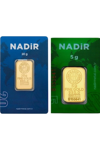 Tuğrul Kuyumculuk 25 Gram 24 Ayar Külçe Altın 20 + 5