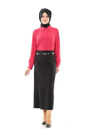 Soralline Kadın Etek Klasik 770 Siyah Siyah