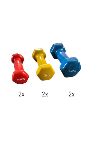 6 Kg Vinly Kaplı Dipping Dumbbell Set Kadınlar İçin Çantalı Dambı