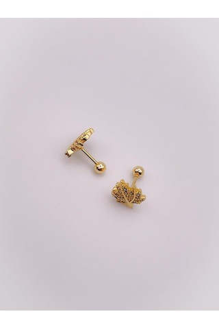 Lexroo Taşlı Geniş Yaprak Figürlü Kıkırdak Helix Tragus Piercing 1adet Çok Renkli