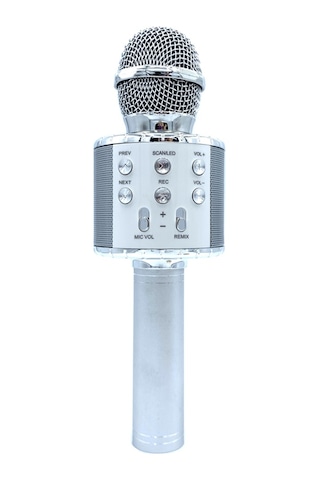 Mufunye Gümüş Karaoke Bluetooth Mikrofon,