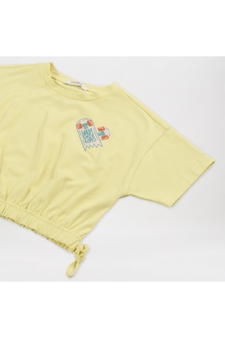 Panço Kız Çocukcrop T-shirt Sarı 2411gk05010-4086 001