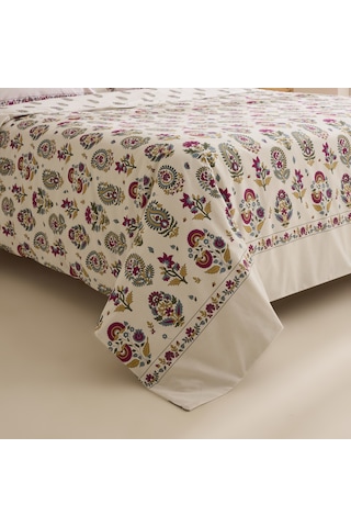 Karaca Home Elvaris %100 Pamuk Çift Kişilik Nevresim Takımı Pembe