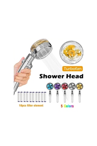 Maoyaya 360 Derece Dönen Turbo Fan Duş Başlığı Yüksek Basınçlı Çok Renkli Çok Renkli
