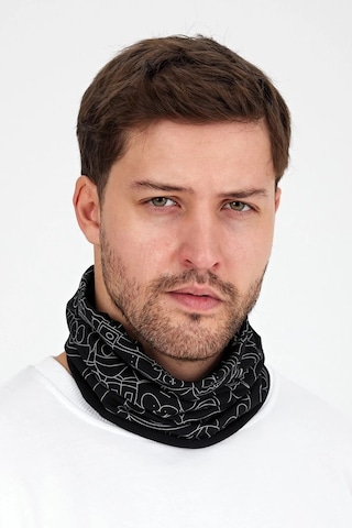 Erkek 4 Fonksiyonlu Koruyucu Pamuklu, Esnek, Terletmez, Bandana, Boyunluk, Maske - Tek Ebat / Siyah2 Siyah2