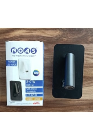 Noas YL85 0732 Siyah Kasa Ronda Led Dekoratif Aplik 3+7W 3200K Gün Işığı Siyah