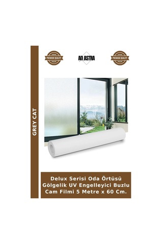 Delux Serisi Oda Örtüsü Gölgelik Uv Engelleyici Buzlu Cam Filmi 5 Metre X 60 Cm.
