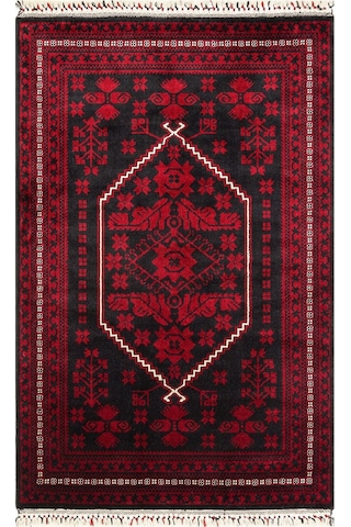 Eko Halı Nostalji 956 Blue Afgan Uşak Halısı Kırmızı