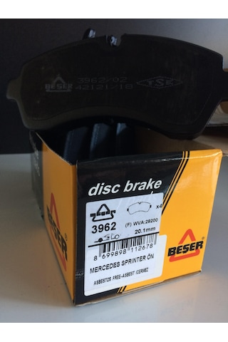 Sprinter 415-Vw Crafter Ön Balata Balon Teker Beşer 3962