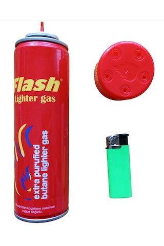 Flash Çakmak Gazı + Manyetolü Çakmak Çok Renkli