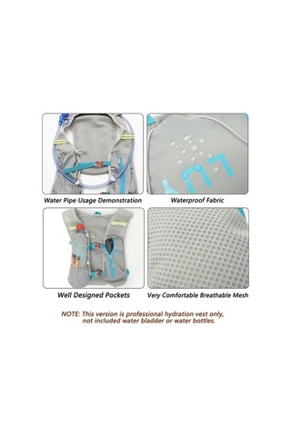 Funtree Fonksiyonel Naylon Koşu Sırt Çantası - Sıvı Alımı, Bisiklet Çantası Gök Mavisi Mavi Mavi