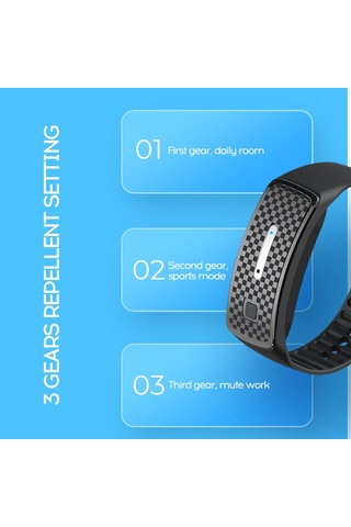 Kangvka Beyaz Akıllı Usulü Sinek Kovucu Bileklik - Doğal Yağlar İçeren, Tüm Yaş Grupları İçin Uyumlu, Usb Şarjlı, 150 Saat Çalışma Süresi