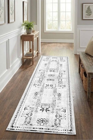 Yıkanabilir Yolluk 124 Gri
