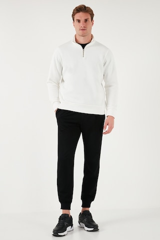 Buratti Pamuklu Regular Fit Yarım Fermuarlı Dik Yaka Erkek Sweat 59052592 Ekru