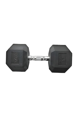 Rebuwo 27.5 KG 1 Adet Hex Dambıl Kauçuk Altıgen Dambıl Hex Dumbbell