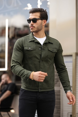 Haki Renk Erkek Kot Ceket-1453 Haki