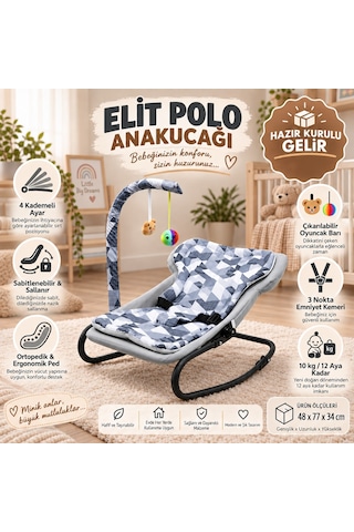 Elit Polo Anakucağı-kademeli-sallanır-sabitlenebilir-oyuncaklı -anakucagi - Hazır Kurulu Gelir