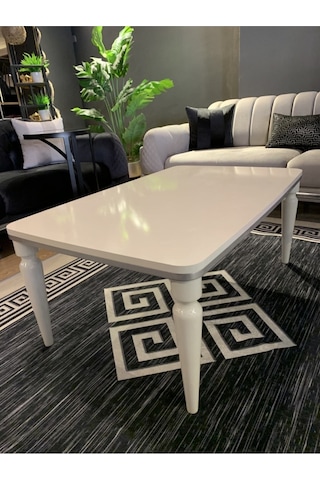 Akset Orta Sehpa Lüx Krem Gümüş