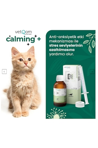Vetq0m Kedi Calming+ Stres Ve Kaygı Giderici Sakinleştirici Likit 60 Ml