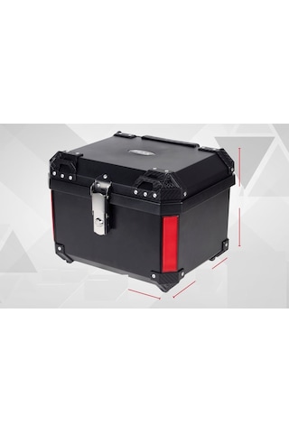 Motorsiklet Çanta Lüks Premium 60 Litre Abs Motosiklet Çantası Kırılmaz Karbon Siyah Renk Siyah