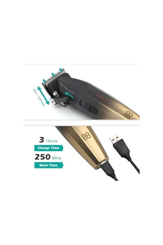 Vgr Saç Kesme Profesyonel Saç Düzeltici Elektrikli Kesme Akülü Saç Kesme Makinesi 9000rpm Giyotin Clipper Erkekler İçin