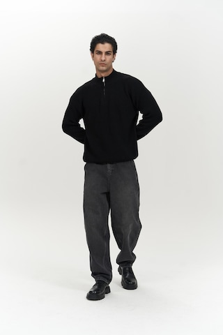 Mathis Siyah Balıkçı Yaka Erkek Triko Kazak Siyah