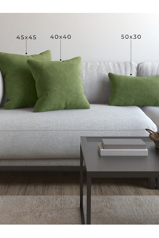 Br Demor Home Soft Series Tatlı Yeşil Kırlent, Yastık Kılıfı Tatlı Yeşil