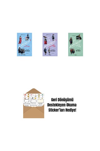 Üç Silahşörler 4 - Louise De La Valliere Ciltli + Üç Silahşörler 5 - Demir Maskeli Adam Ciltli + Üç Silahşörler Yirmi Yıl Sonra Ciltli + Okuma Sticker'ları