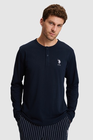 U.S. Polo Assn. Erkek Lacivert Pijama Takımı 50333264 Vr033
