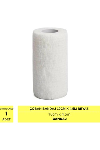 Ortholand Çoban Bandaj 10cm X 4,5m Beyaz 1 Adet
