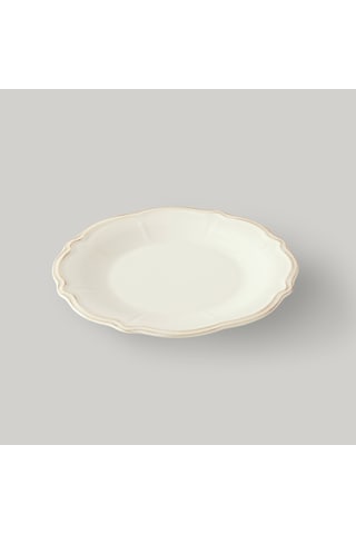 Linens Cinnamon Porselen 26 Cm Servis Tabağı Ekru-kahve Ekru
