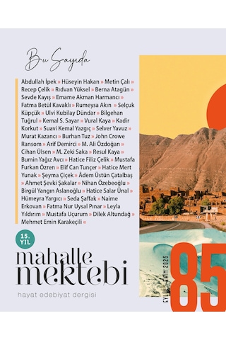 Mahalle Mektebi Dergi 85.sayı Eylül-ekim 2025