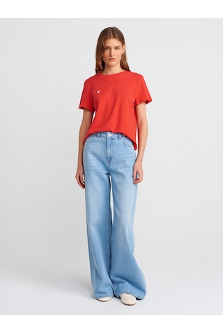 Dilvin 71788 Loose Fit Denim Pantolon-açık Mavi Açık Mavi